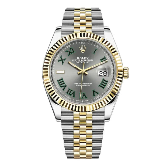 Oyster & Jubilee Perpetual Datejust 41 Two-Tone Wimbledon - M126333-0020 / 126333-0019 New Elegant Wristwatch